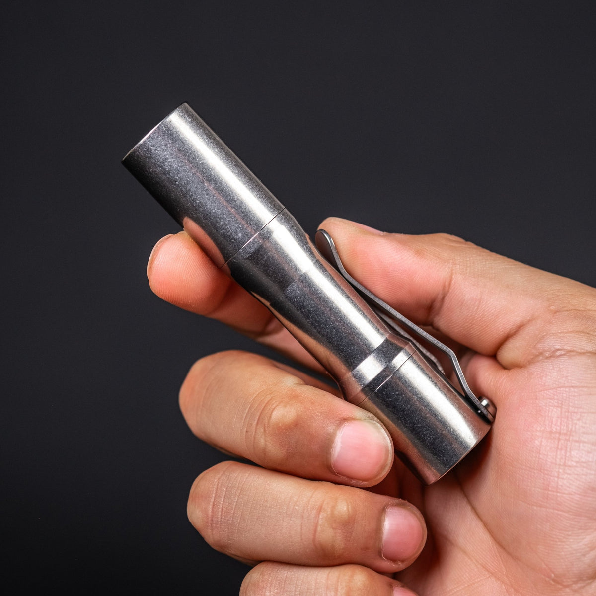 CWF Mini Arc Flashlight - Tumbled Titanium (Custom) - URBAN EDC®