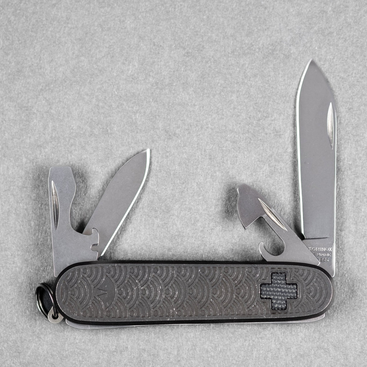 Daily Customs x URBAN Recruit SAK - Seigaiha Titanium Dusk w/ Black Micarta Inlay - URBAN EDC®