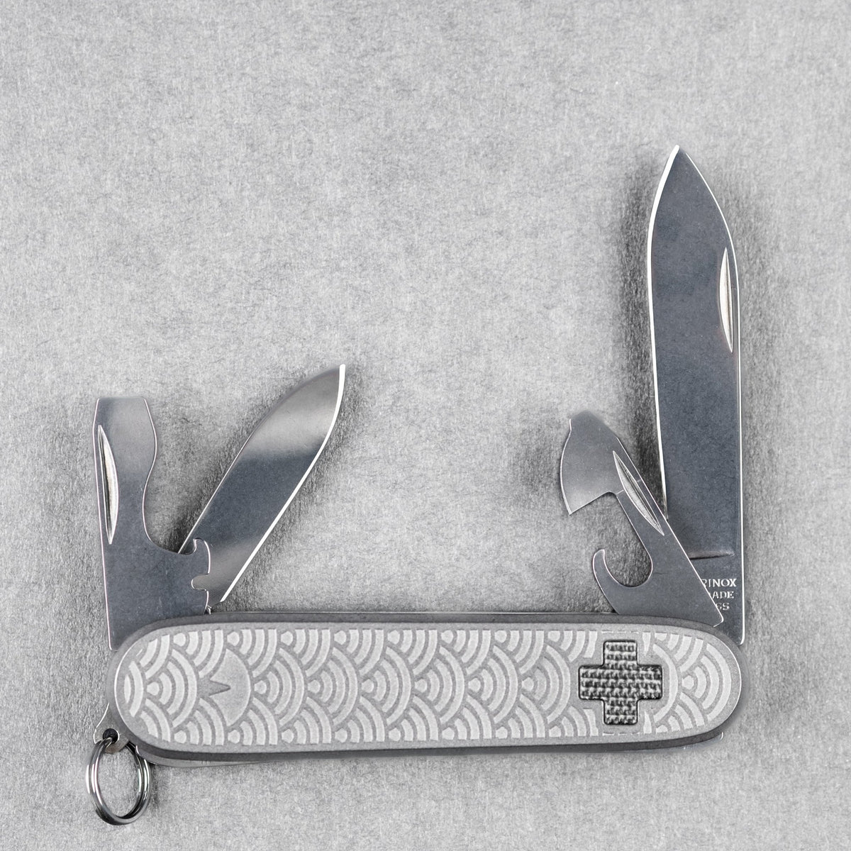 Daily Customs x URBAN Recruit SAK - Seigaiha Titanium w/ Black Micarta Inlay - URBAN EDC®
