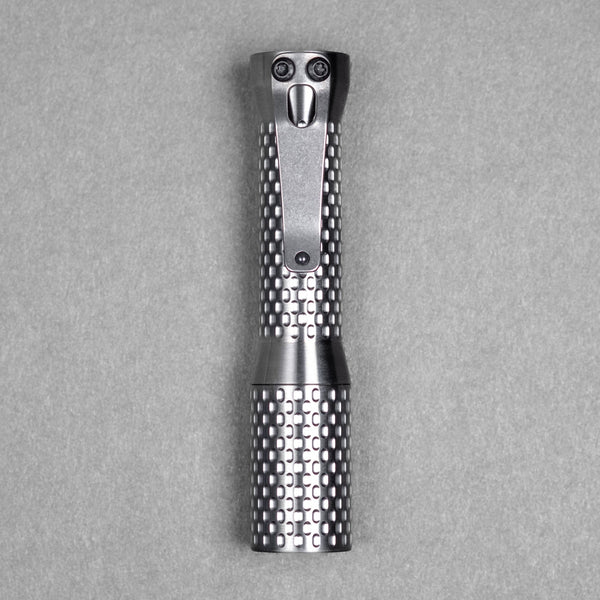 Dawson Machine Craft Divot Slim Flashlight - Satin Titanium (Custom) - URBAN EDC®