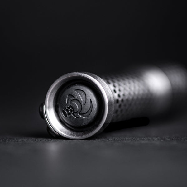 Dawson Machine Craft Divot Slim Flashlight - Satin Titanium (Custom) - URBAN EDC®