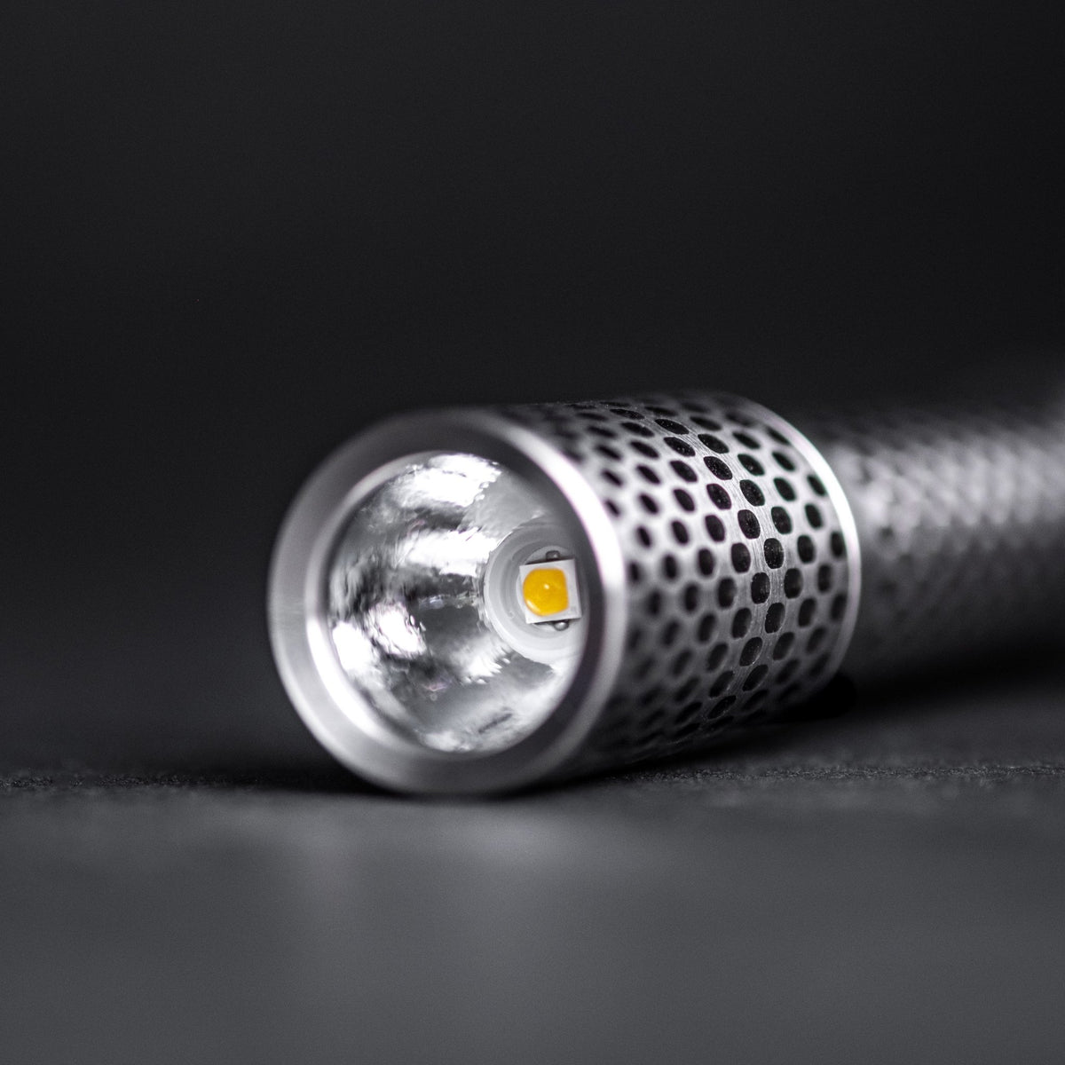 Dawson Machine Craft Divot Slim Flashlight - Satin Titanium (Custom) - URBAN EDC®