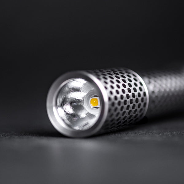 Dawson Machine Craft Divot Slim Flashlight - Satin Titanium (Custom) - URBAN EDC®