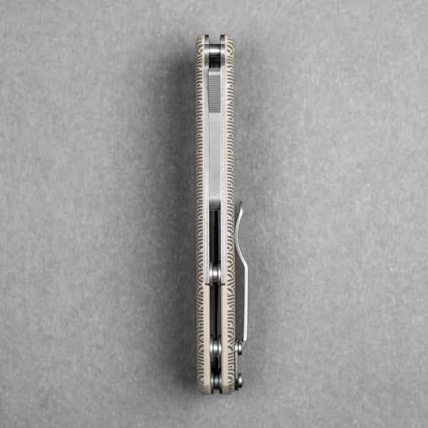 Demko MG AD20 Slim - 20CV Clip Point w/ Tan G10 Seigaiha (Custom) - URBAN EDC®
