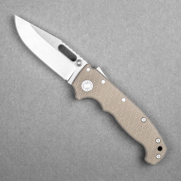 Demko MG AD20 Slim - 20CV Clip Point w/ Tan G10 Seigaiha (Custom) - URBAN EDC®