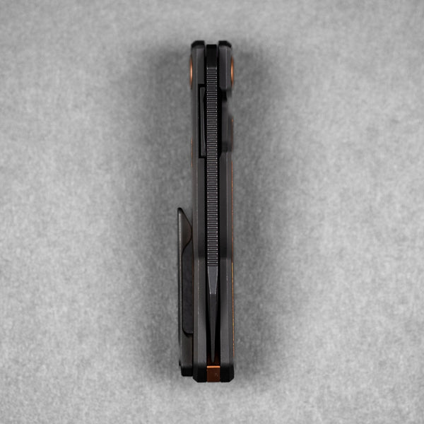 Divo x URBAN Saloon - Blackwashed S90V & Blackwashed Titanium Seigaiha w/ Copper Accents - URBAN EDC®
