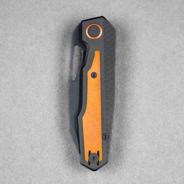 Divo x URBAN Saloon - Blackwashed S90V & Blackwashed Titanium Seigaiha w/ Copper Accents - URBAN EDC®