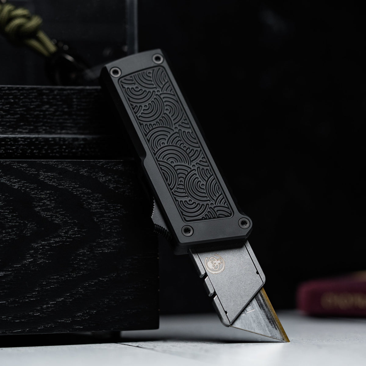 Drop Date (01/21): Chaves x URBAN CHUB OTF w/ Aluminum Chaos Seigaiha™ - Black - URBAN EDC®