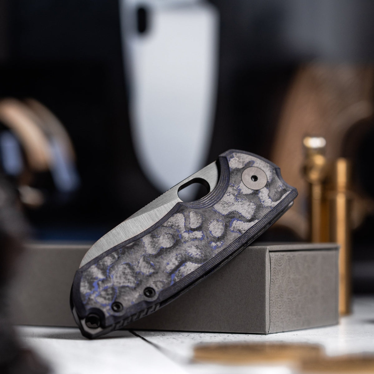 Drop Date (01/28): URBAN F5.5 - Belt Satin DLC Magnacut & Purple Flow Camo Carbon - URBAN EDC®
