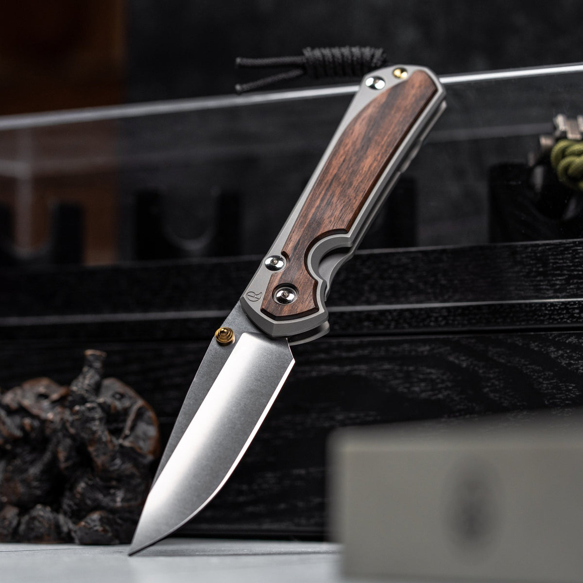 Drop Date (02/25): Chris Reeve Large Sebenza 31 Drop Point - Magnacut & Glass Blasted Titanium w/ Macassar Ebony Inlay - URBAN EDC®