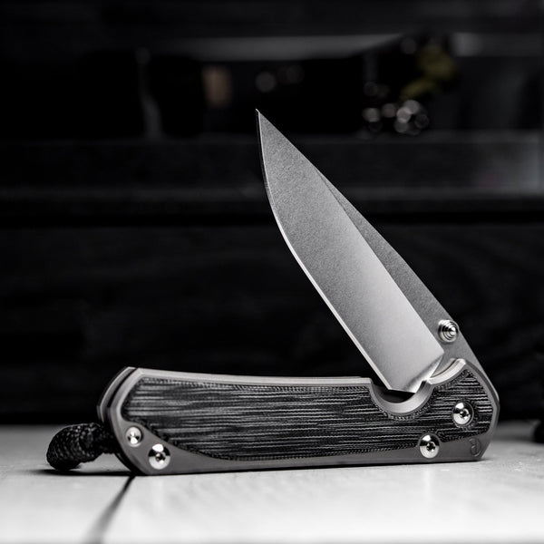 Drop Date (03/11): Chris Reeve Large Sebenza 31 Drop Point - Magnacut & Glass Blasted Titanium w/ Black Canvas Micarta Inlay - URBAN EDC®