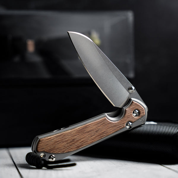 Drop Date (04/08): Chris Reeve Large Sebenza 31 - Insingo Magnacut & Glass Blasted Titanium w/ Natural Canvas Micarta Inlay - URBAN EDC®