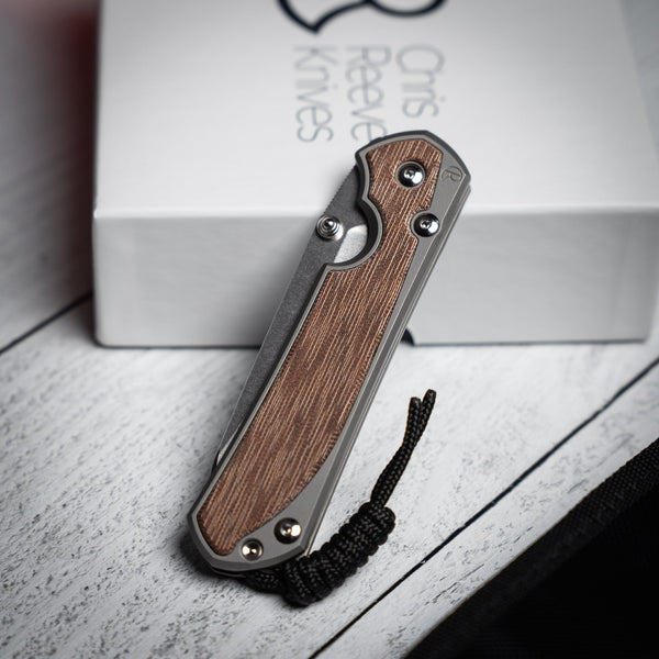 Drop Date (04/08): Chris Reeve Large Sebenza 31 - Insingo Magnacut & Glass Blasted Titanium w/ Natural Canvas Micarta Inlay - URBAN EDC®
