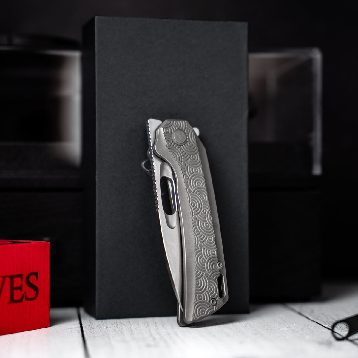Drop Date (04/08): EMP EDC x URBAN Nymble XT - Stonewashed Magnacut & Darkwashed Ti w/ Chaos Seigaiha™ - URBAN EDC®