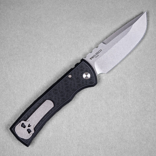 Drop Date (04/22): Chaves x Pro - Tech x URBAN Redencion 229 - Stonewashed S35VN & Black Aluminum w/ Chaos Seigaiha™ - URBAN EDC®