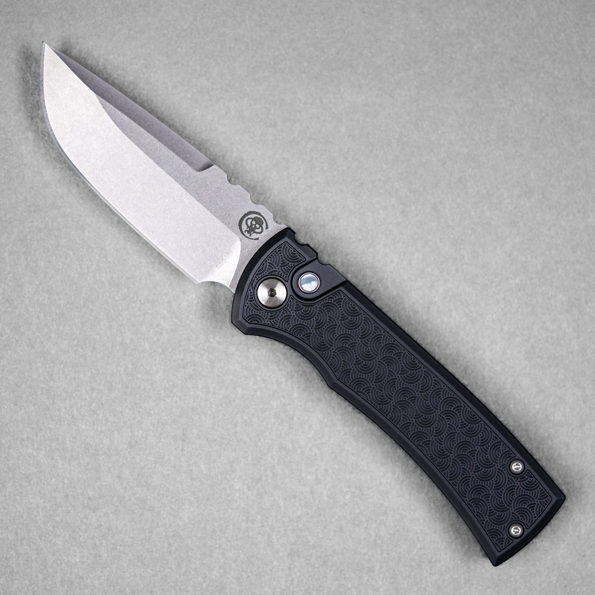 Drop Date (04/22): Chaves x Pro - Tech x URBAN Redencion 229 - Stonewashed S35VN & Black Aluminum w/ Chaos Seigaiha™ - URBAN EDC®