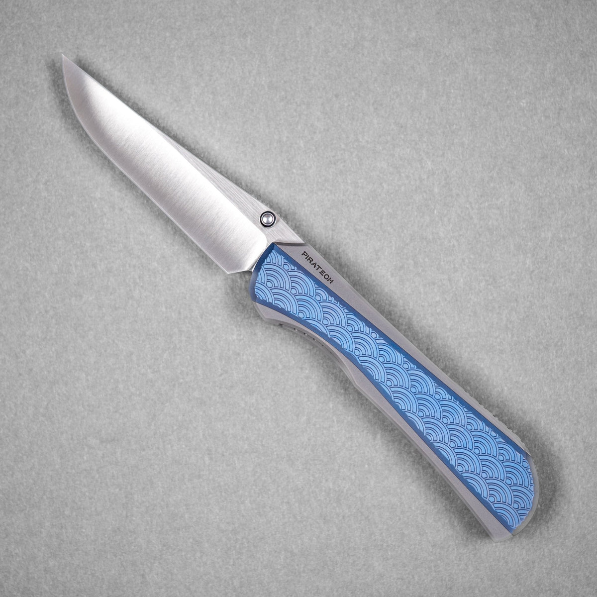 Drop Date (04/22): Piratech x URBAN Saga - Satin S90V & Bead Blast Titanium w/ Blue Seigaiha - URBAN EDC®