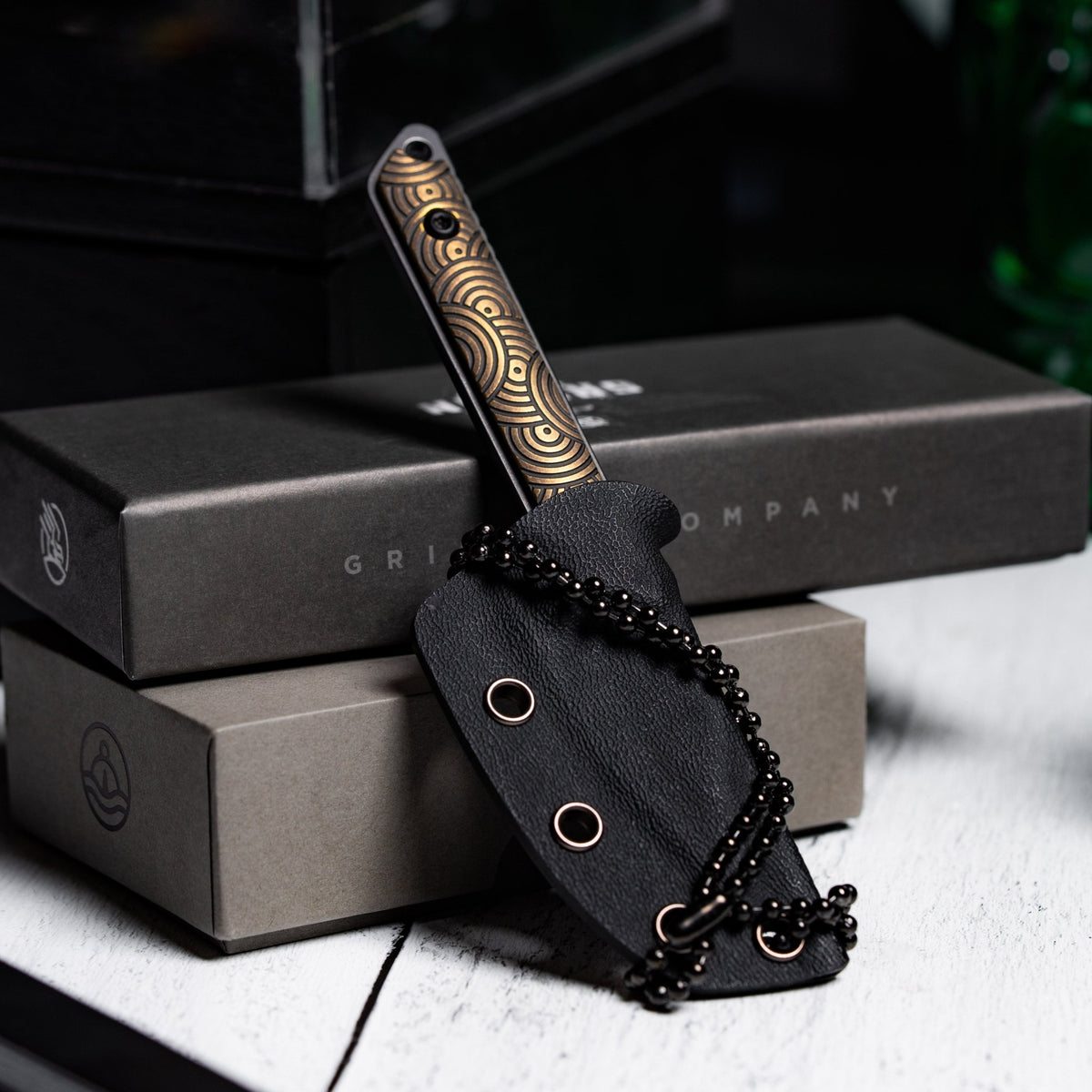 Drop Date (04/29): Griffin Co x URBAN Scout Medic - Blackwashed Magnacut & Bronze Ti Chaos Seigaiha™ - URBAN EDC®