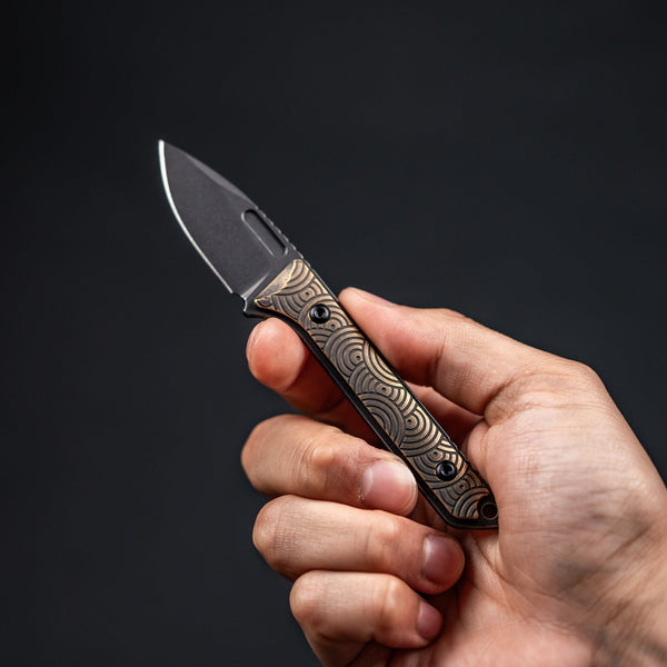 Drop Date (04/29): Griffin Co x URBAN Scout Medic - Blackwashed Magnacut & Bronze Ti Chaos Seigaiha™ - URBAN EDC®