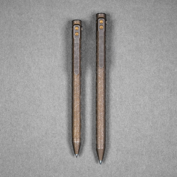 Drop Date (04/29): Nottingham Tactical x URBAN TB360™ Pen - Battle - Ground Two - Tone Ti Chaos Seigaiha™ w/ Milled Chaos Seigaiha™ Clip - URBAN EDC®