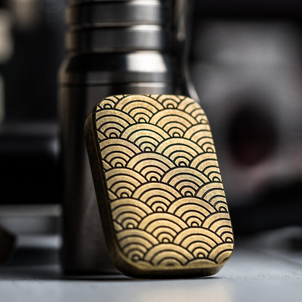 Drop Date (04/30): Ben Krein x URBAN Worry Stone - Aged Brass Seigaiha - URBAN EDC®