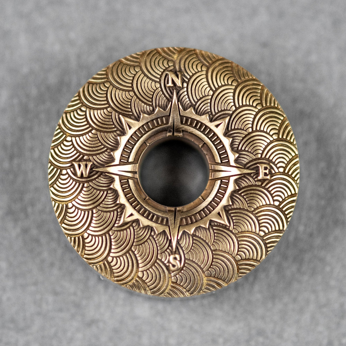 Drop Date (05/14): MetalMorphosis x URBAN TiNutz Seigaiha Worry Stone - Brass - URBAN EDC®