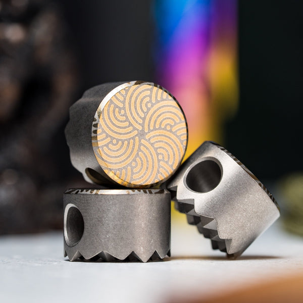 Drop Date (05/27): JRW Gear x URBAN Curator Lanyard Bead - Titanium w/ Chaos Seigaiha™ - URBAN EDC®
