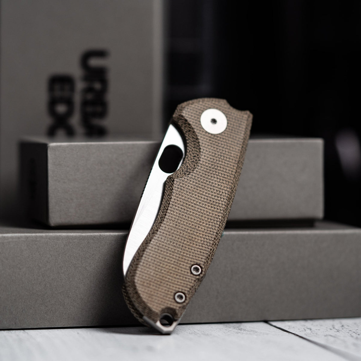 Drop Date (05/27): URBAN Jib - Satin Magnacut & Green Micarta Linerlock w/ Titanium Backspacer - URBAN EDC®