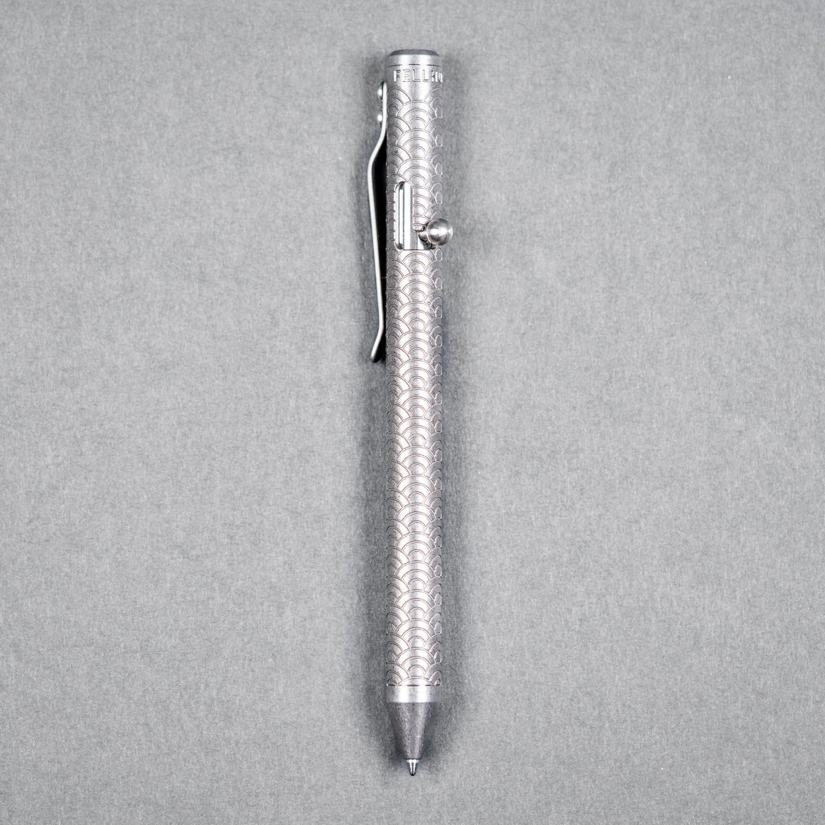 Drop Date (06/10): Fellhoelter x URBAN TiBolt Pen - Stonewashed Seigaiha Titanium - URBAN EDC®