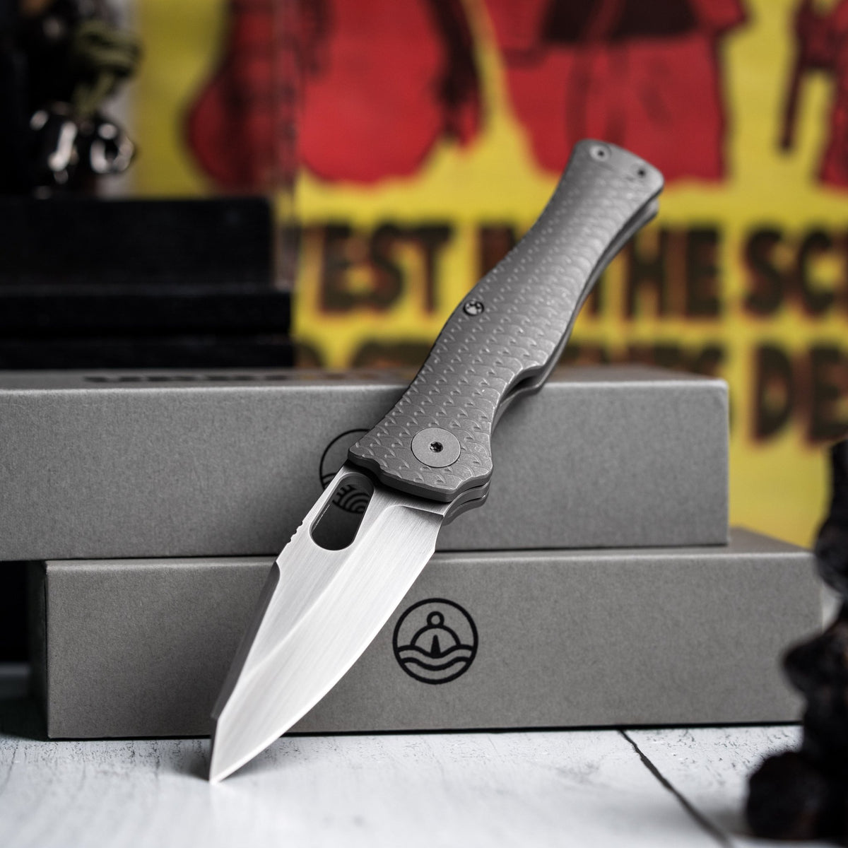 Drop Date (06/17): URBAN Castellan Non-Flipper - Dark-Rubbed Vanax & Darkwashed Titanium w/ Dragon Scale - URBAN EDC®