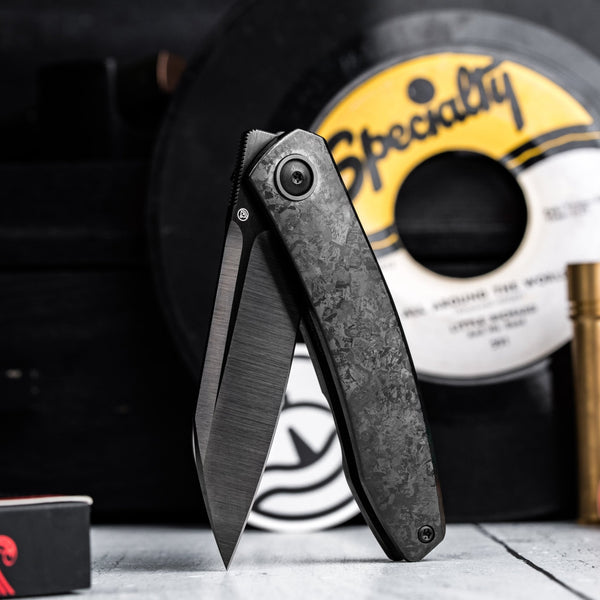 Drop Date (06/24): URBAN Chimarra - Belt Satin DLC Magnacut & Black Crystal Titanium w/ Zirc Pivot Collar & Clip - URBAN EDC®
