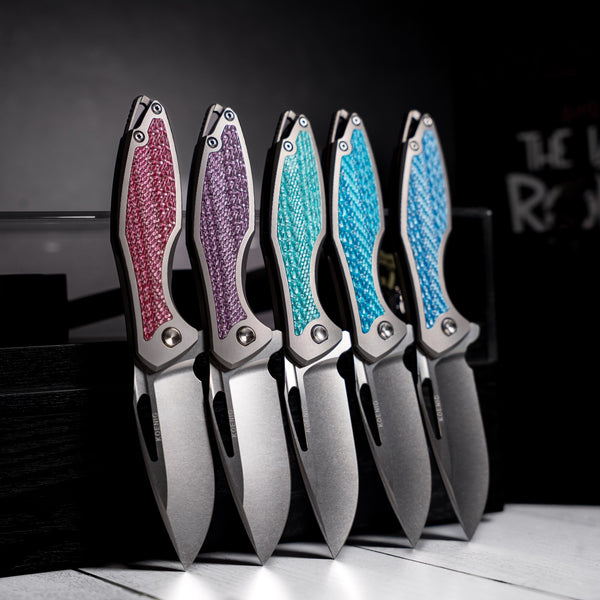 Drop Date (07/01): Koenig Arius Flipper - Brightwashed w/ Polished Flats M398 & Titanium w/ Twill Inlay - URBAN EDC®