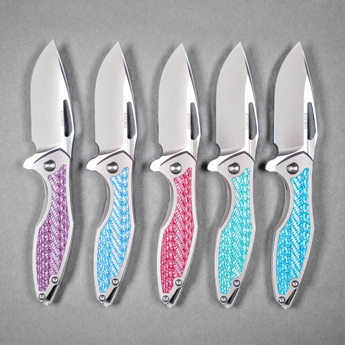 Drop Date (07/01): Koenig Arius Flipper - Brightwashed w/ Polished Flats M398 & Titanium w/ Twill Inlay - URBAN EDC®