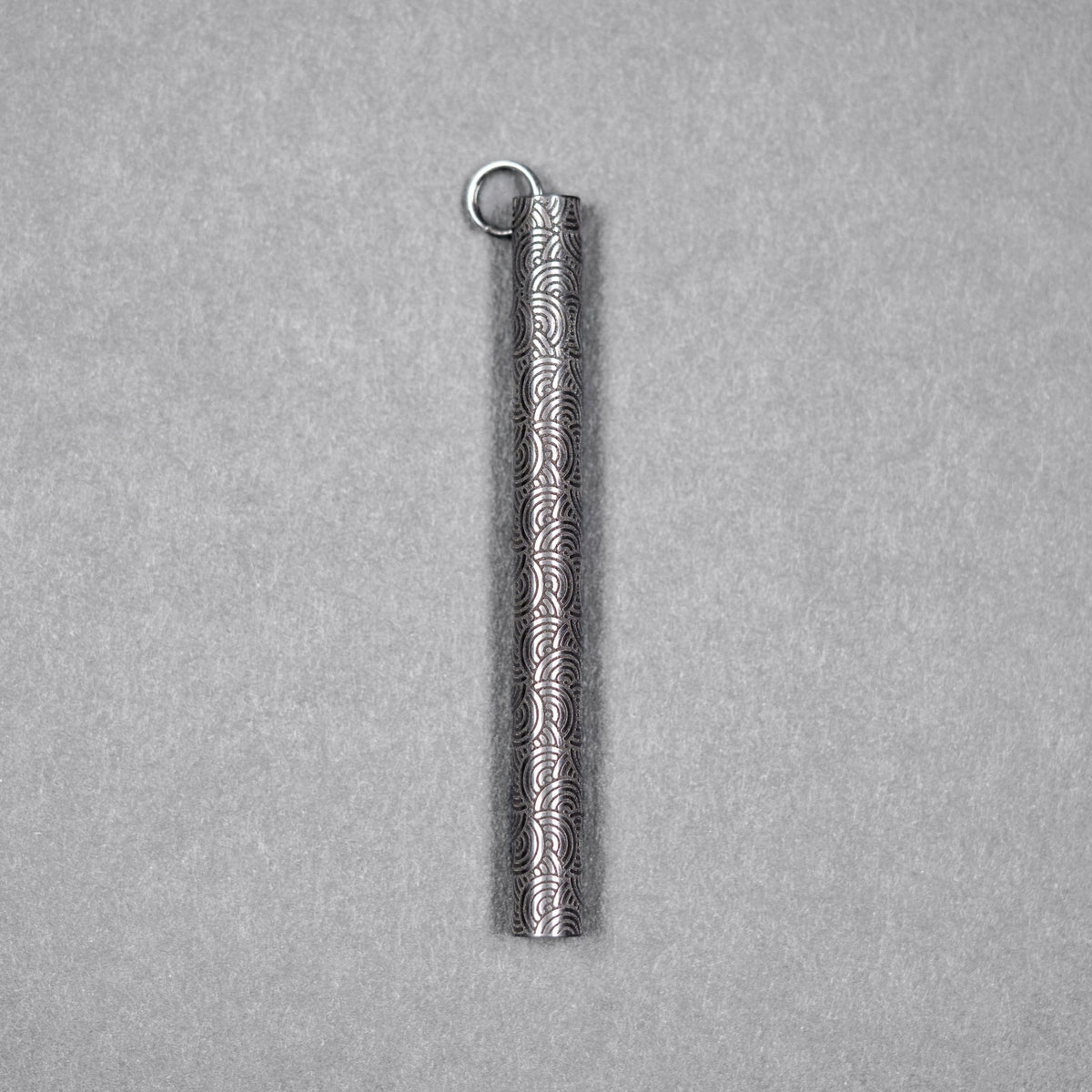 Drop Date (07/08): Blank Forces x URBAN CHROMA EDC Ink Keychain Pen - Titanium w/ Chaos Seigaiha™ - URBAN EDC®