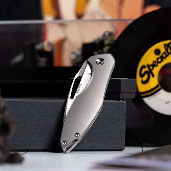 Drop Date (07/15): Koenig Arius Non-Flipper - Burnished w/ Polished Flats M390 & Smooth Titanium - URBAN EDC®