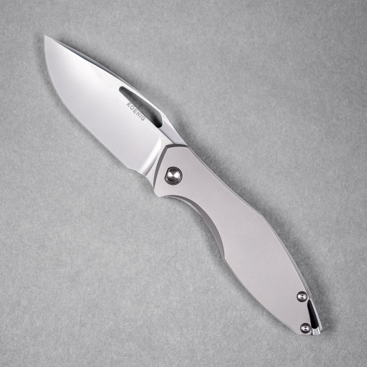 Drop Date (07/15): Koenig Arius Non-Flipper - Burnished w/ Polished Flats M390 & Smooth Titanium - URBAN EDC®