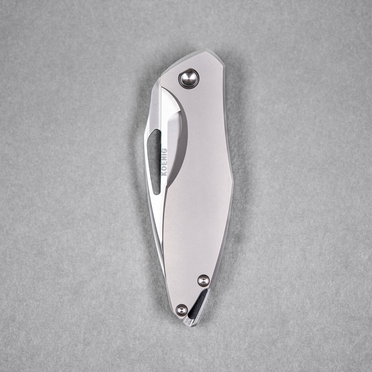 Drop Date (07/15): Koenig Arius Non-Flipper - Burnished w/ Polished Flats M390 & Smooth Titanium - URBAN EDC®