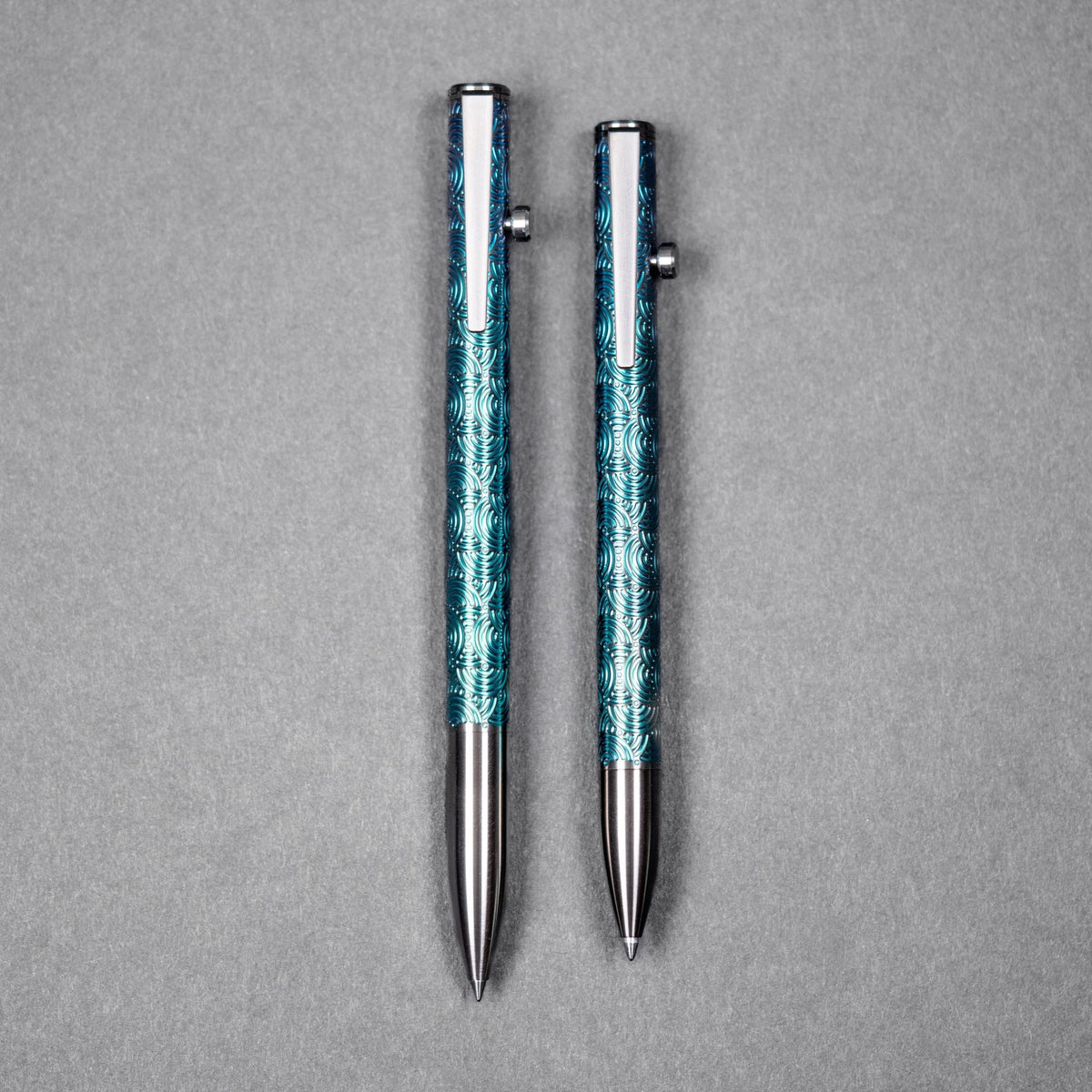 Drop Date (07/15): Q3D x URBAN Bolt Action Pen - TItanium Fade & Machined Clip w/ Chaos Seigaiha™ - URBAN EDC®
