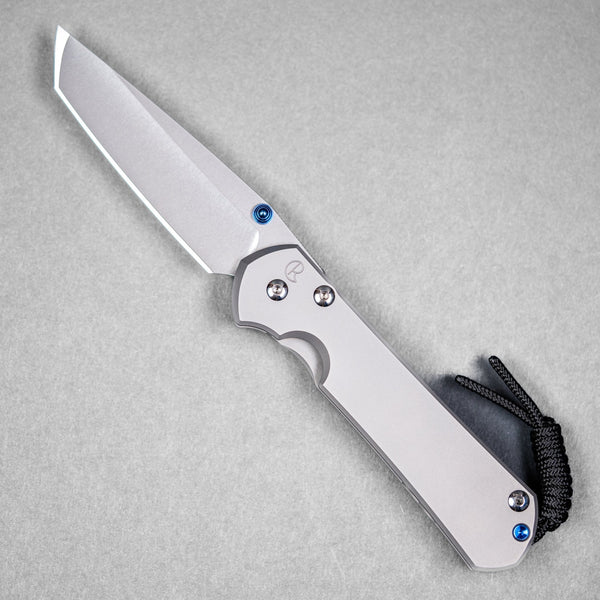 Drop Date (07/22): Chris Reeve Large Sebenza 31 - Tanto Magnacut & Glass Blasted Titanium w/ Blue Accents - URBAN EDC®