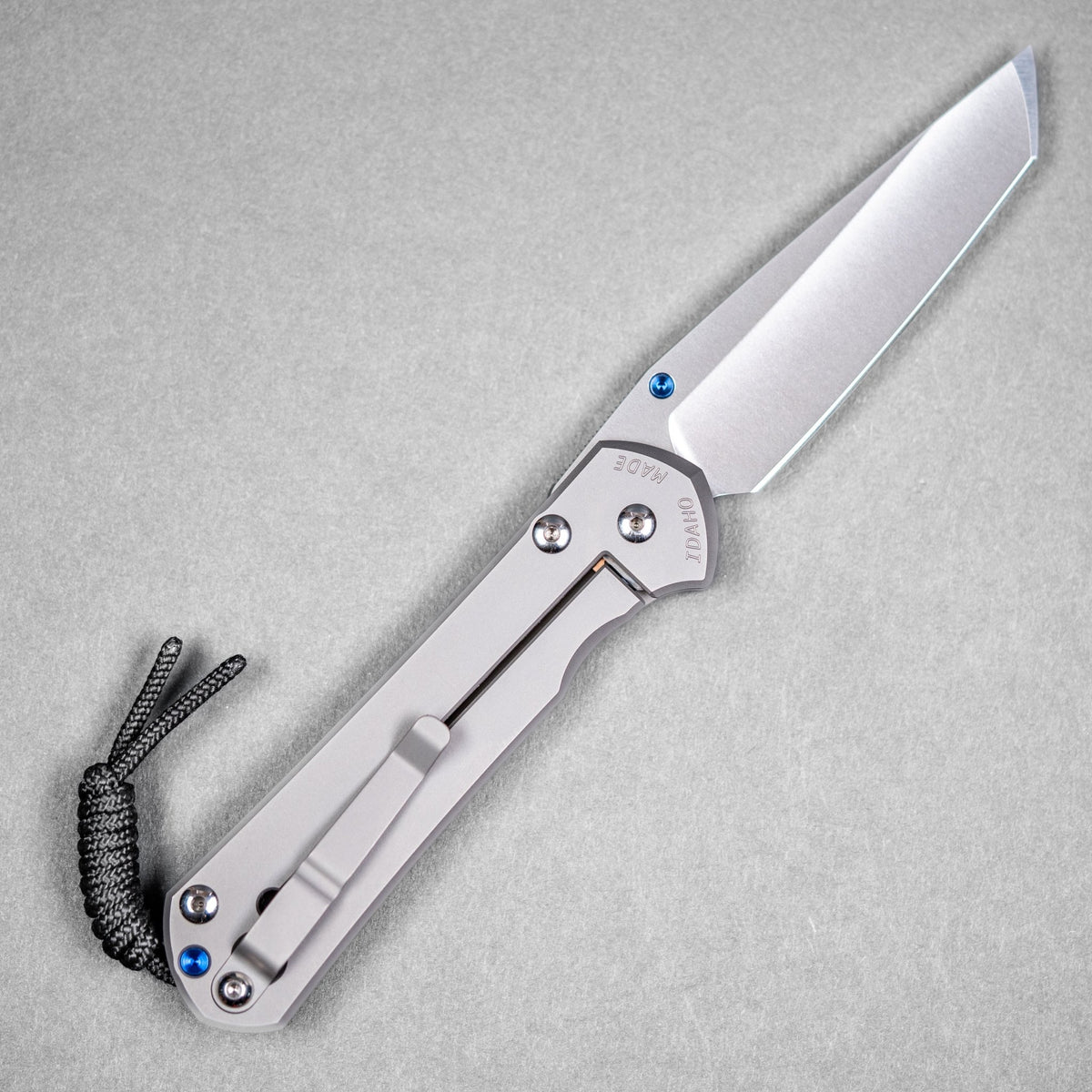 Drop Date (07/22): Chris Reeve Large Sebenza 31 - Tanto Magnacut & Glass Blasted Titanium w/ Blue Accents - URBAN EDC®