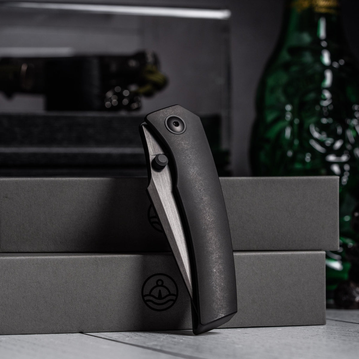 Drop Date (07/22): URBAN Isurus - Hand-Rubbed DLC Vanax & Black DLC Stonewashed Ti w/ Zirconium Hardware - URBAN EDC®