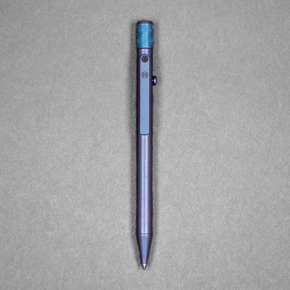 Drop Date (07/29): Novel Carry x URBAN Axial Spinner Pen - Blurple Titanium w/ Blurple Titanium Chaos Seigaiha™ Bead - URBAN EDC®