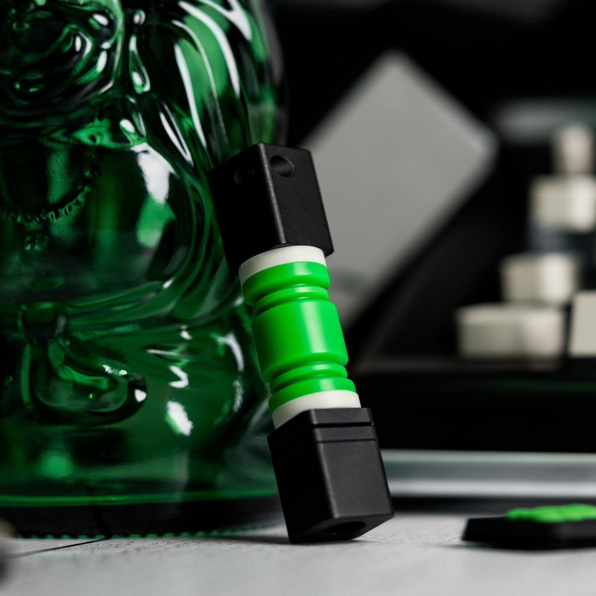 Drop Date (08/06): Magic Meter Bead Caddy - Blackwashed Titanium w/ Griffin TurboGlow Stack - URBAN EDC®