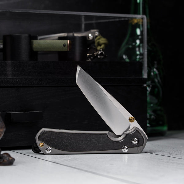 Drop Date (08/12): Chris Reeve Large Sebenza 31 - Tanto Magnacut & Glass Blasted Titanium w/ Bog Oak Inlay - URBAN EDC®