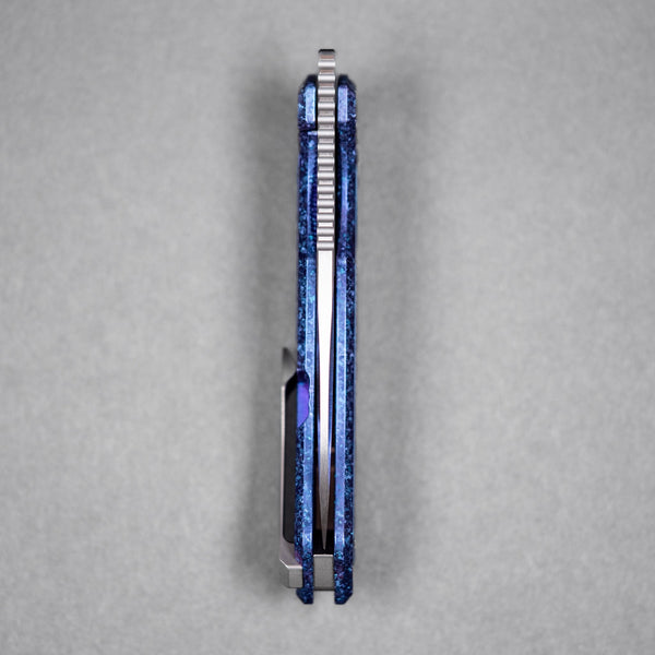 Drop Date (08/12): Griffin Co x URBAN Scout F3.5 Folder - Belt Satin Magnacut & Blurple Crystal Titanium w/ Satin Chaos Seigaiha™ - URBAN EDC®