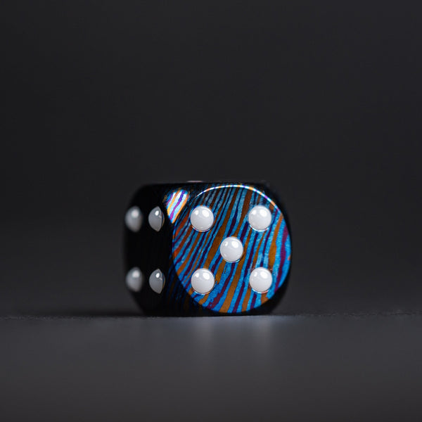 Drop Date (08/12): Umburry Titanium Damascus Dice Lanyard Bead - URBAN EDC®