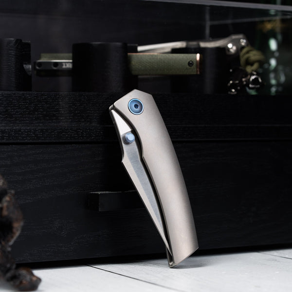 Drop Date (08/12): URBAN Isurus - Satin Vanax & Bead Blast Ti w/ Blurple Ti Hardware - URBAN EDC®