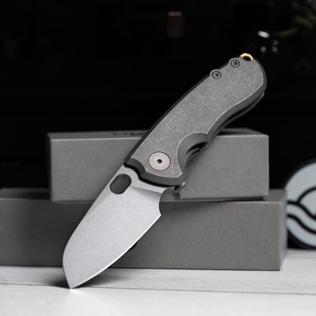 Drop Date (08/19): URBAN Jib - Darkwashed Vanax & Darkwashed Titanium Linerlock w/ Bronze Backspacer - URBAN EDC®