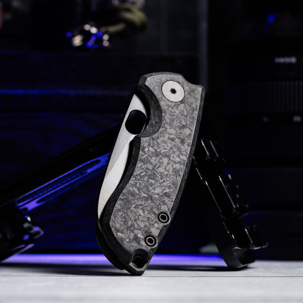 Drop Date (08/26): URBAN Jib - Belt Satin DLC Vanax & Marbled Carbon Fiber Linerlock - URBAN EDC®
