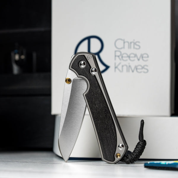 Drop Date (09/02): Chris Reeve Large Sebenza 31 - Insingo Magnacut & Glass Blasted Titanium w/ Bog Oak Inlay - URBAN EDC®